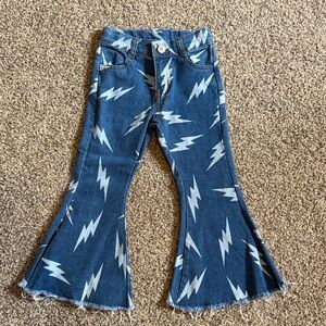 Blue Lightning Flare Jeans